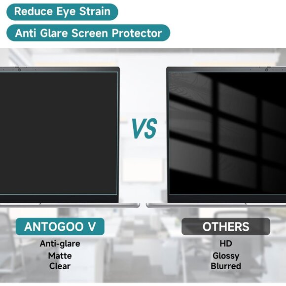 2 Pcs 13.3 Inch Anti Blue Light Screen Protector, Reduce Eye Strain Matte Anti G - Picture 2 of 7